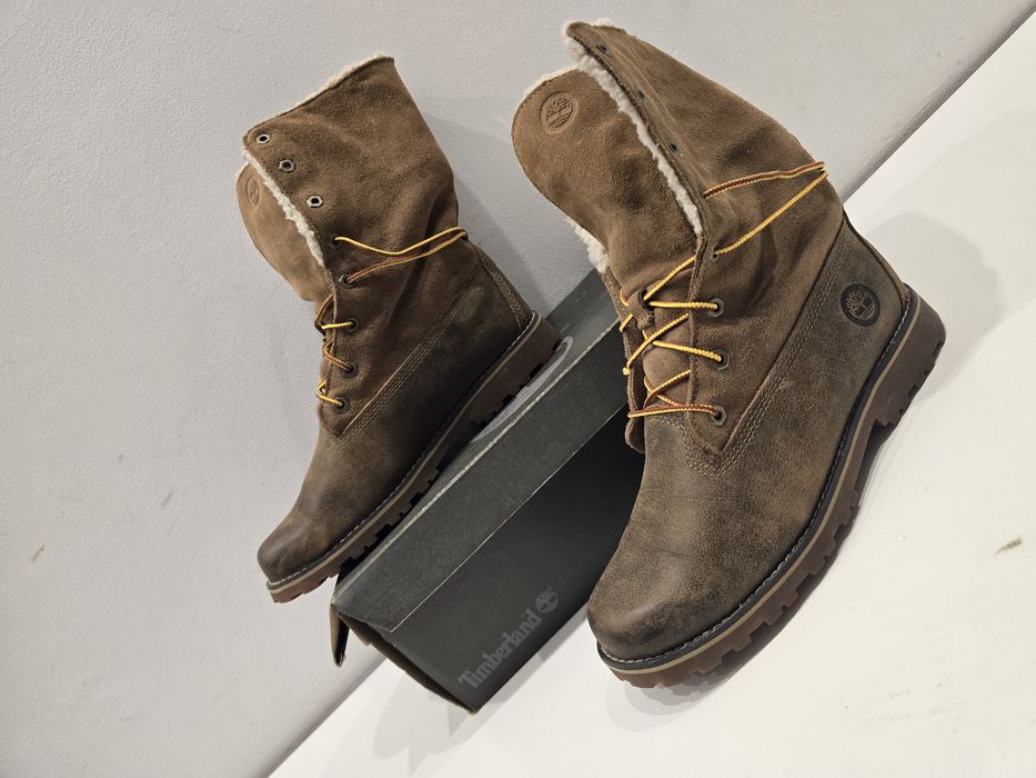 Oryginalne skórzane ocieplone Timberland najnowszy model Inch ShrlBoot
