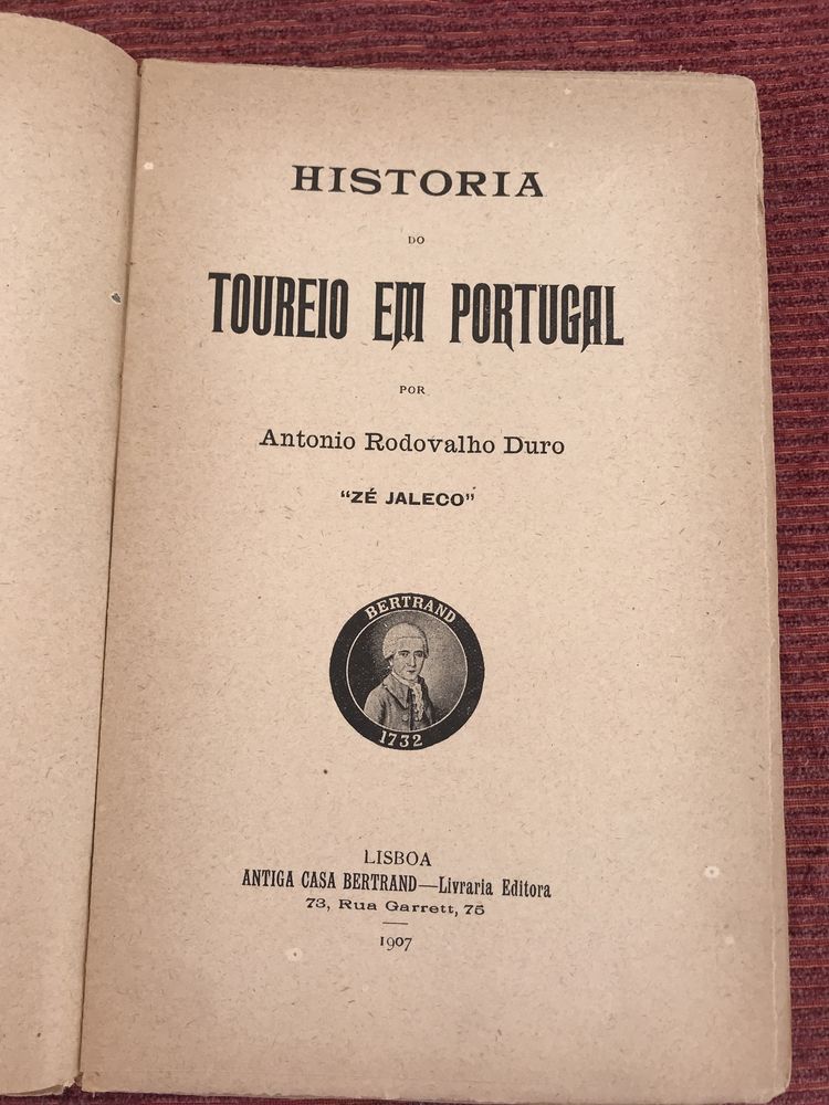 Historia do Toureio em Portugal. Rodovalho Duro (Antonio) ”Zé