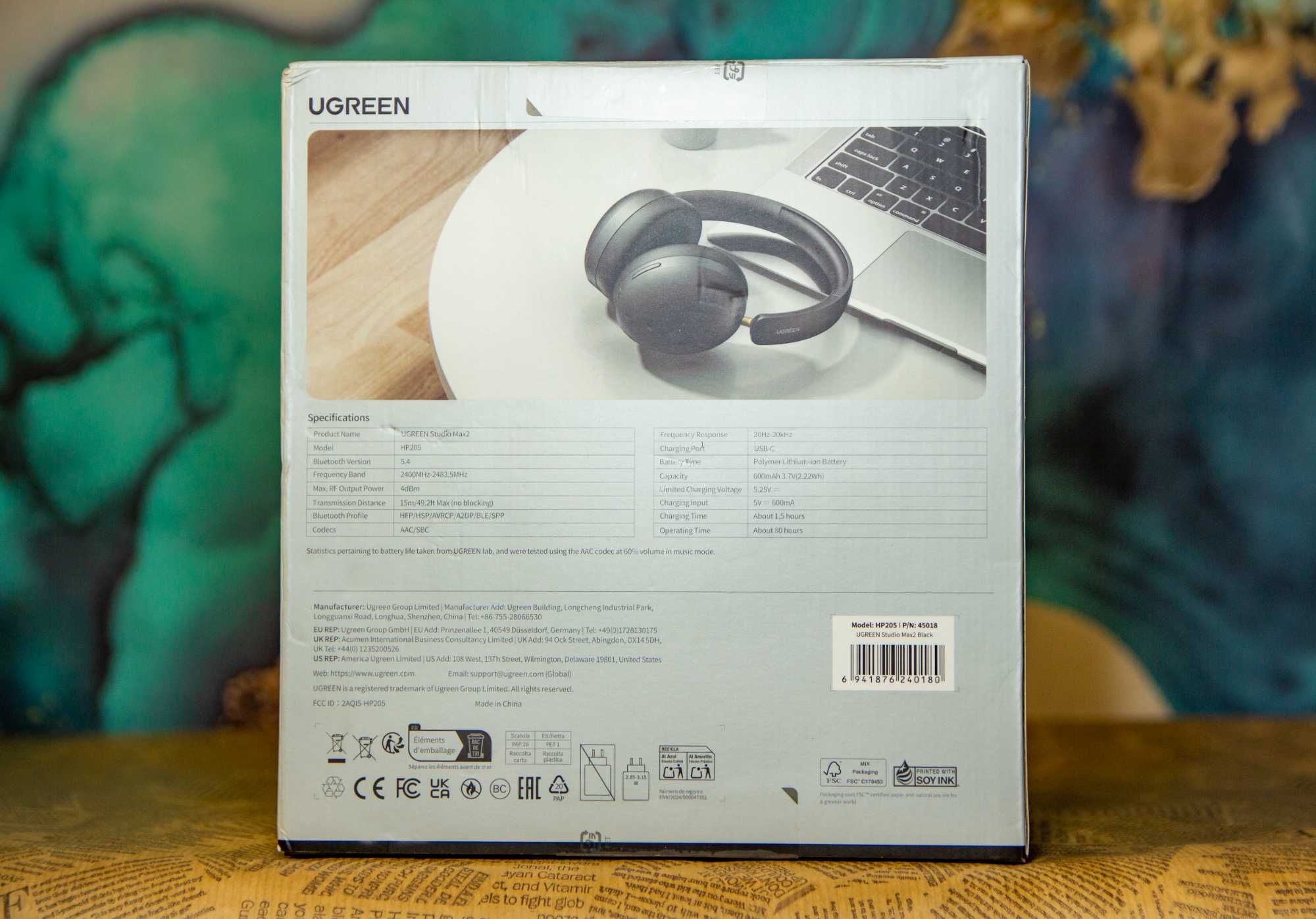 ТОП БЮДЖЕТ 2024! Наушники UGREEN Studio Max 2|Multipoint/BT 5.4/80г
