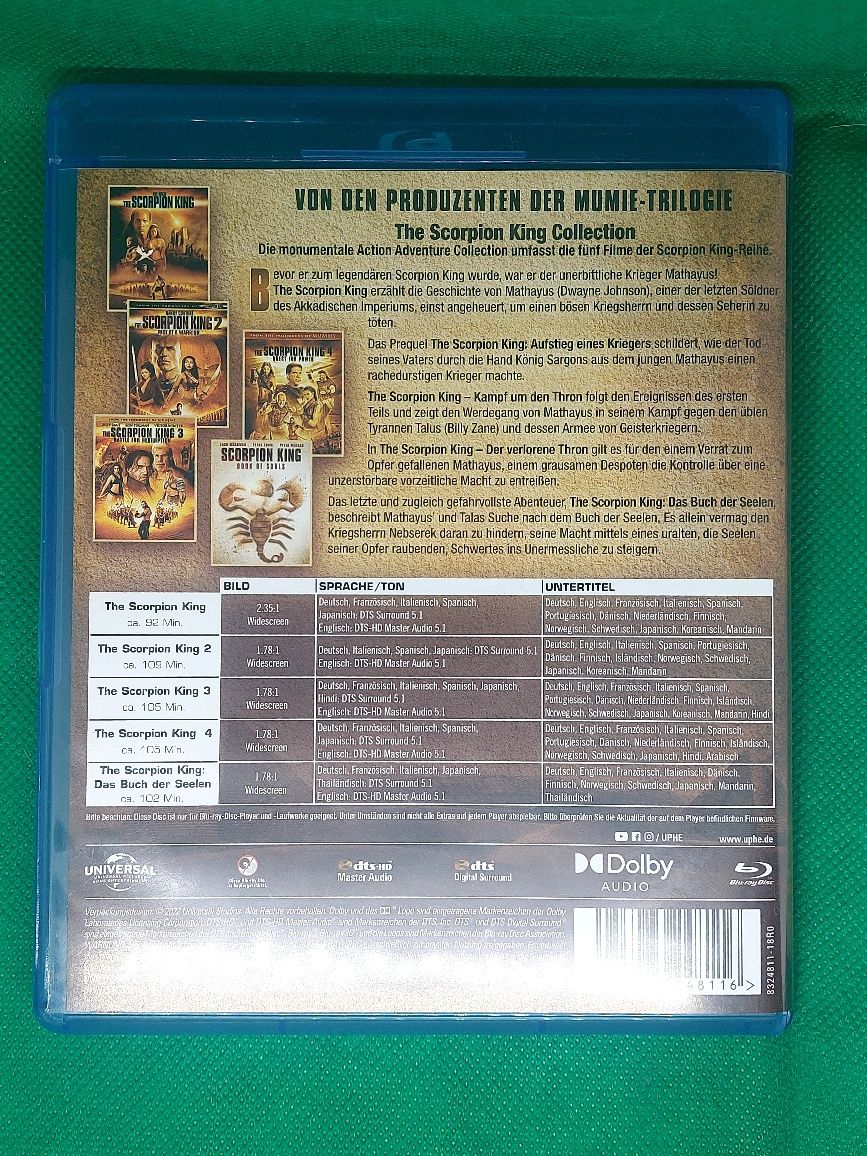 Scorpion King 5 filmów Blu-ray Król Skorpion