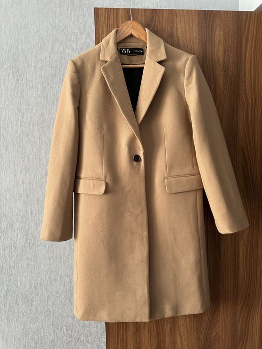 Шерстянное пальто zara