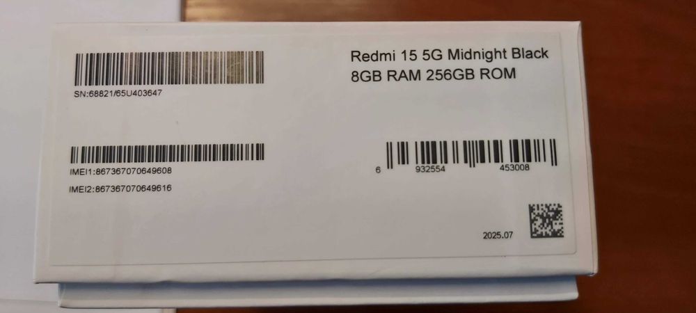 Xiaomi Redmi 15 5G 8GB/256GB Midnight Black model z 2025 lipiec