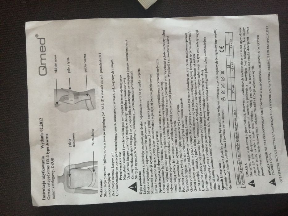 Gorset ortopedyczny QMed Rozmiar L