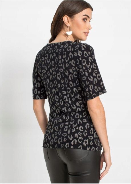 B.P.C bluzka w cętki strukturalne 32/34.