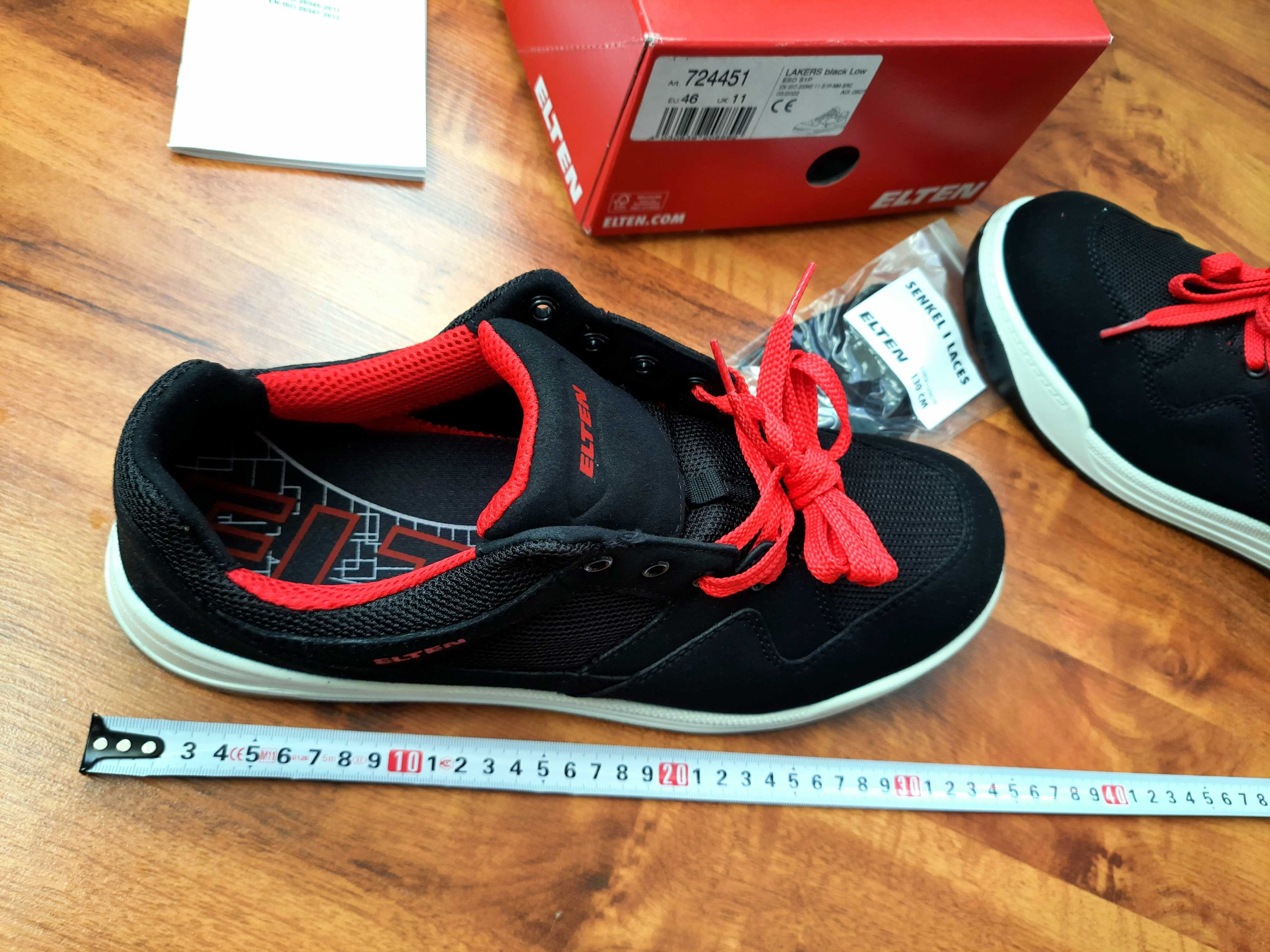 Buty robocze Elten Lakers black Low ESD S1P rozm. 46