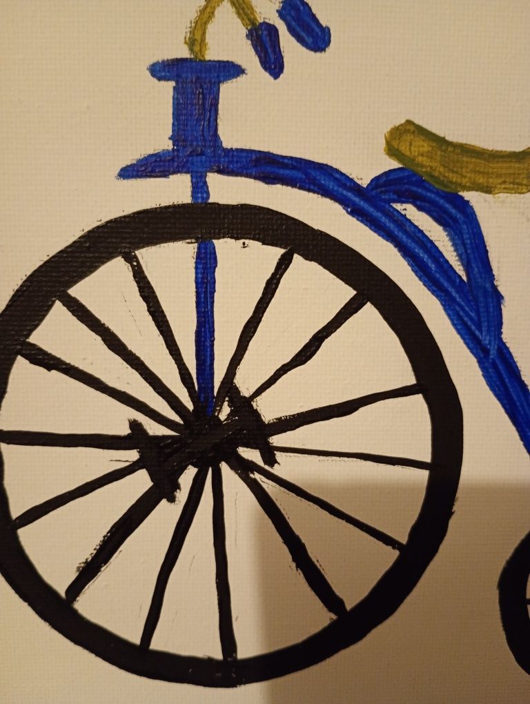 Obraz rower na płótnie. Akryl