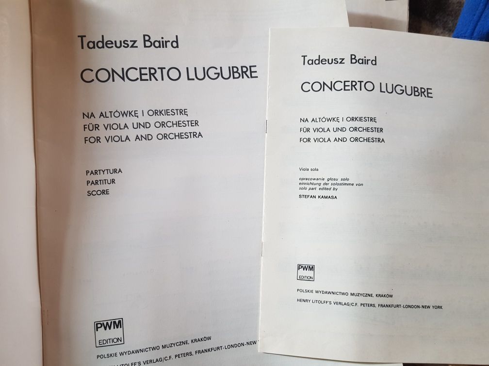 Nuty T.Baird Concerto Lugubre partytura PWM 1977