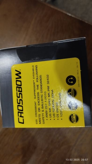 Окуляри захисні балістичні ESS Crossbow Suppressor ONE Clear