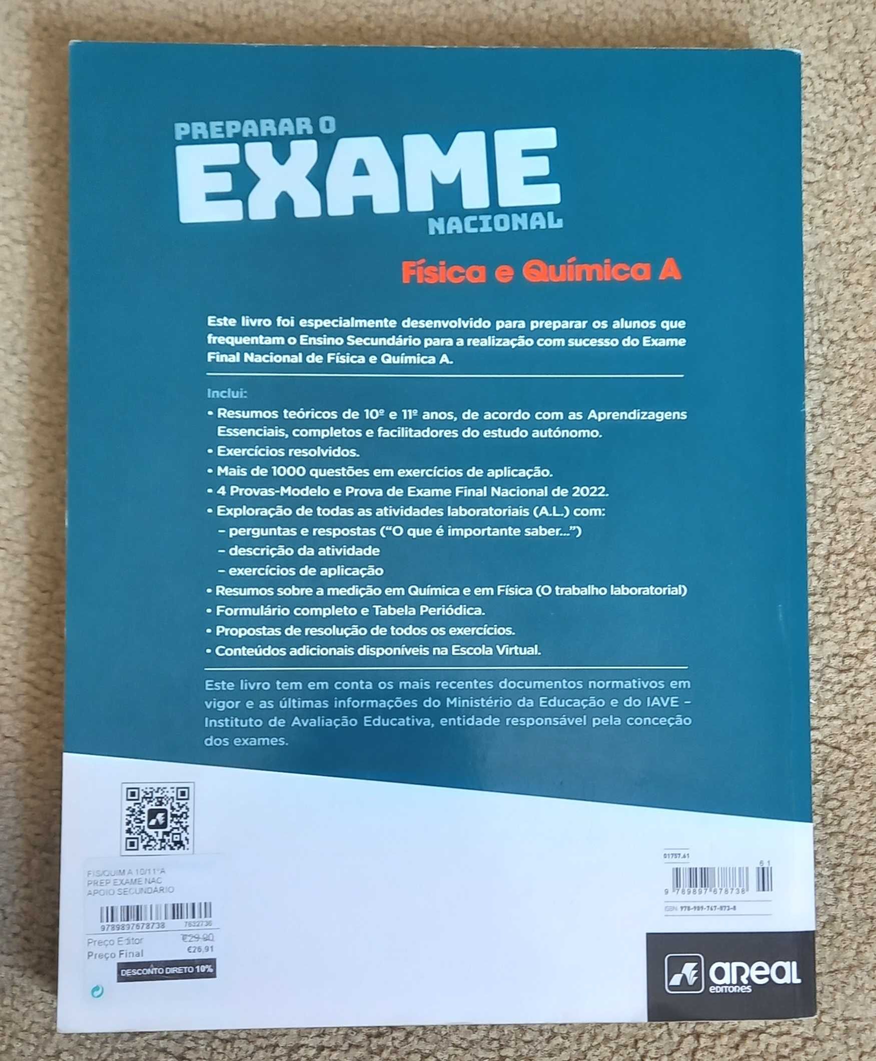 Livro de Exercícios de Preparação de Exame de Física e Química A