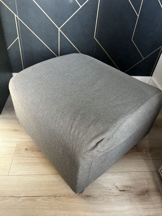 Puf KLIPPAN z pokrowcem szarym IKEA
