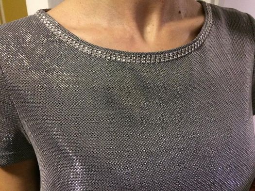 Nowa modna srebrna sukienka sylwestrowa rozmiar 38