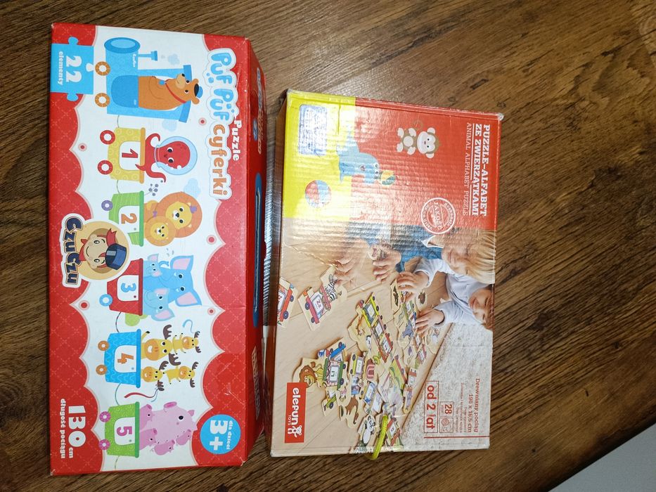 Cyferki czuczu i literki puzzle układanki + kicia kocia