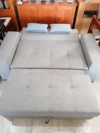 Sofá cama em tecido