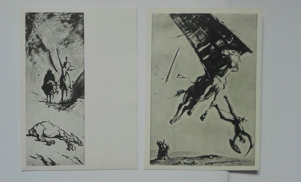 16 pocztówek / Ilustracje do prac Cervantesa