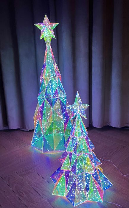 Sprzedam choinki kryształowe 3D LED – 100 cm i 60 cm Komplet