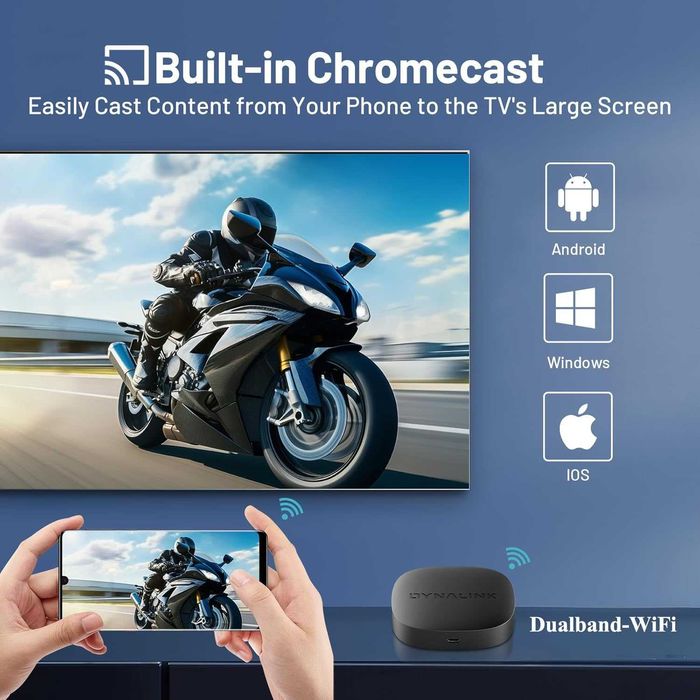 Kinhank Dynalink Google TV Box 4K UHD Smart TV Box