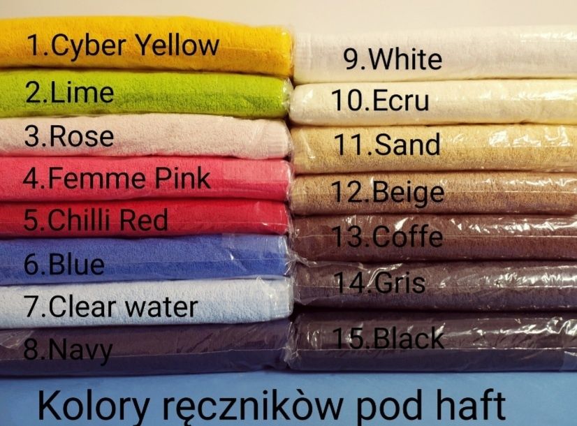 Komplet ręczników 70/140cm z haftem, prezent na ROCZNICĘ ŚLUBU