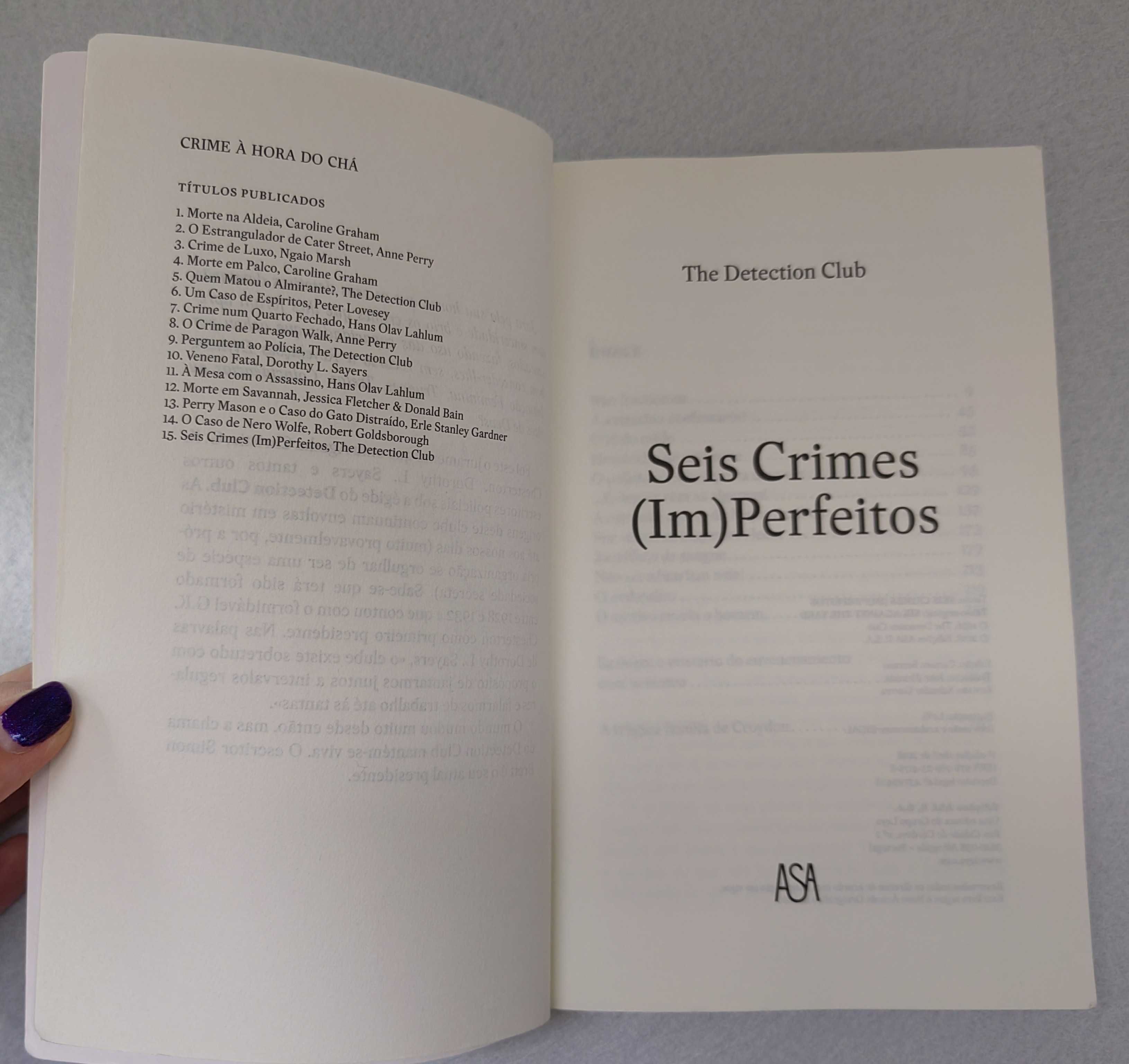 Livro "Seis Crimes (Im)Perfeitos" The Detection Club