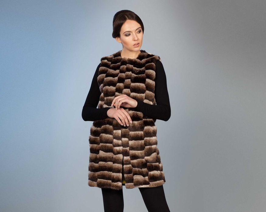 Жіночий жилет ARTFUR з еко-хутра. Штучне хутро - Шиншила