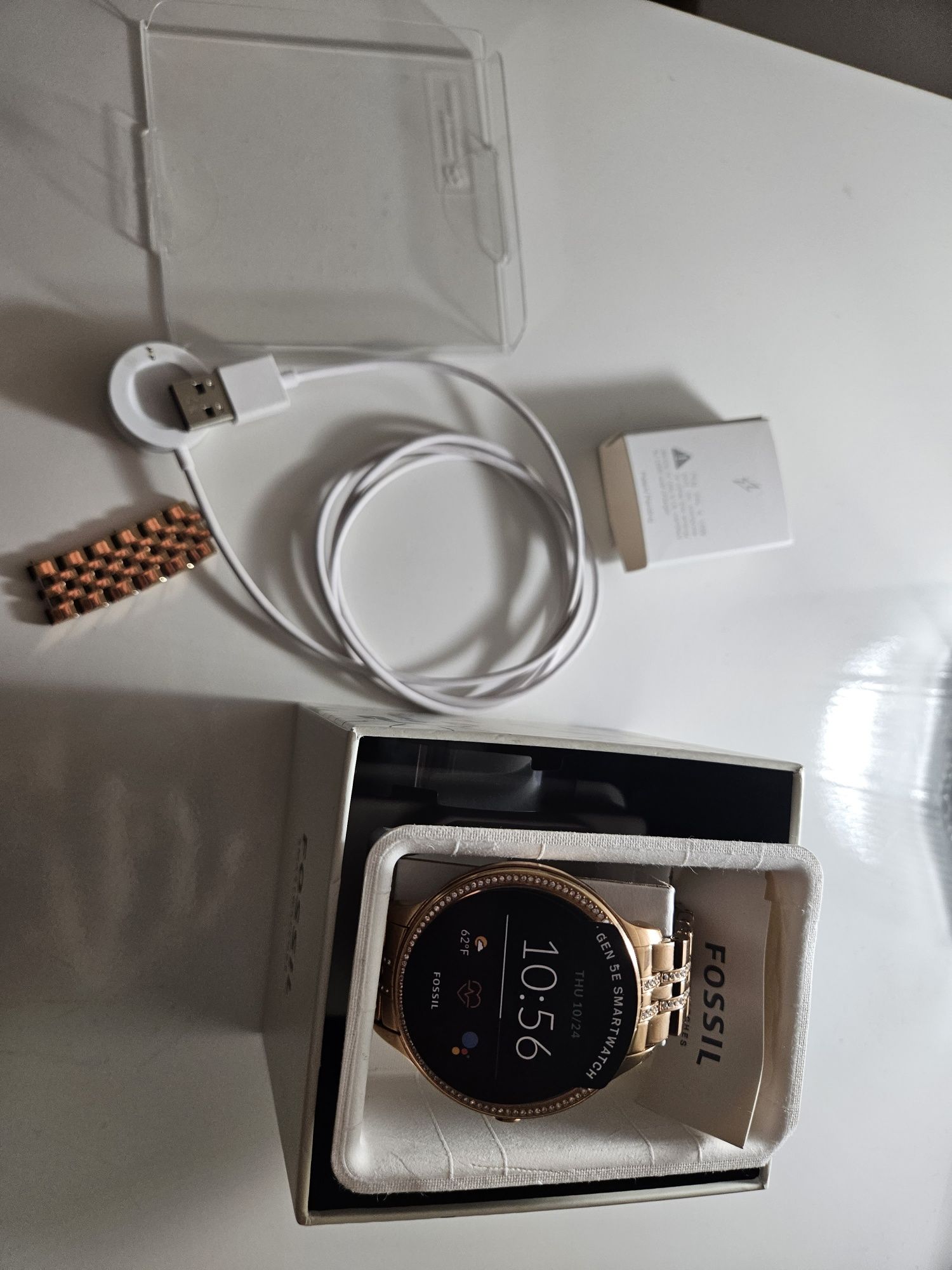 Smartwatch zegarek Fossil Gen 5e złoty rosegold