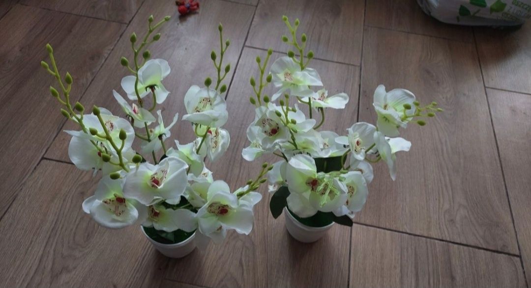 Nowy duży storczyk pięcio-pędowy orchidea kwiaty sztuczne