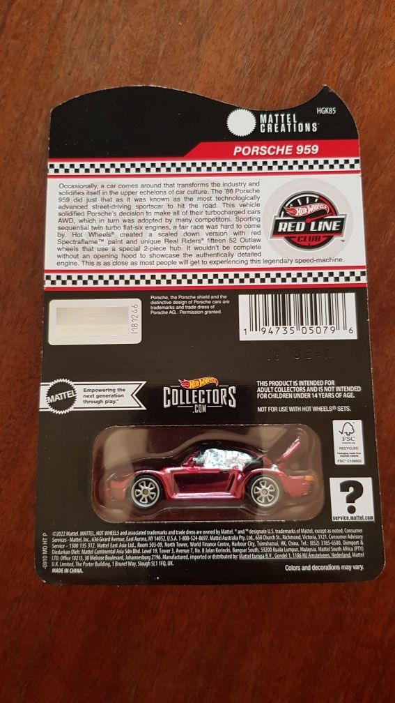 Porsche 959 Hotwheels