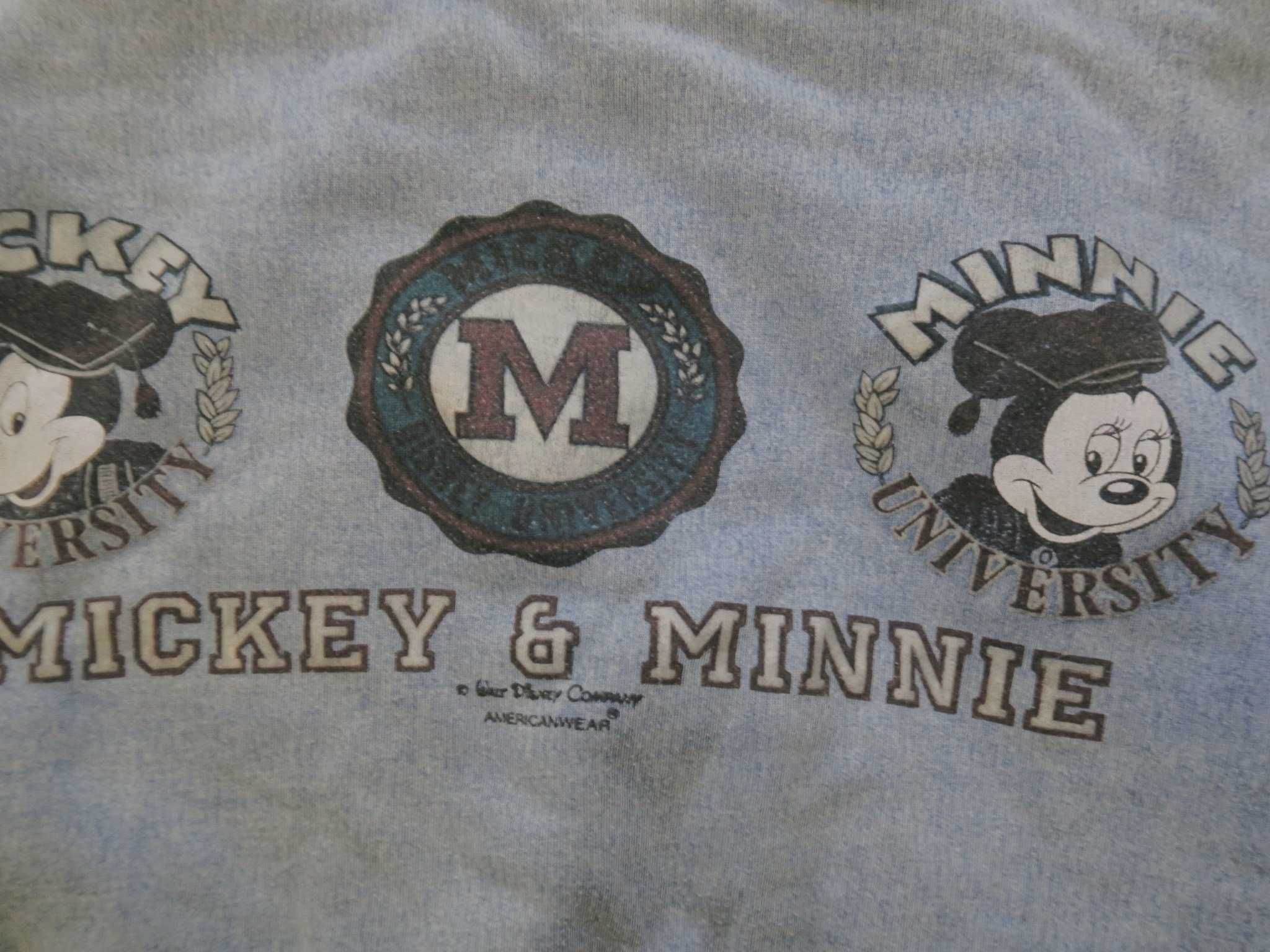 Myszka Mickey Mouse bluza gruba vintage dwustronna XXL