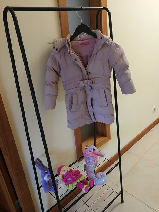Casaco acolchoado lilás menina 3-4 anos