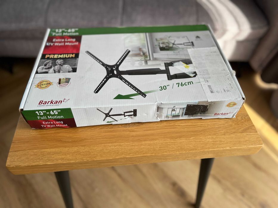 Barkan Długi uchwyt ścienny do TV 13–65” BM343 – pełny ruch, do 40 kg