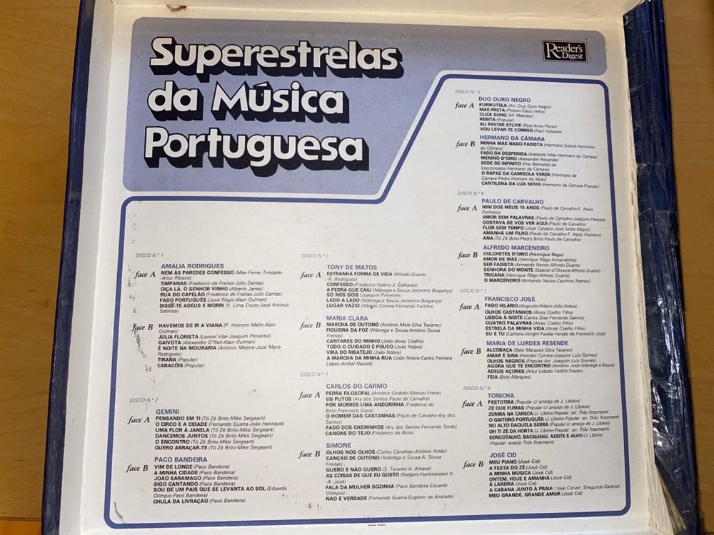 Superestrelas da Música Portuguesa - Coleção de 8 discos vinil