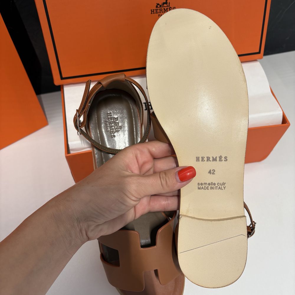 Сандалі босоніжки Hermes 39 40 42 босоножки шльопанці шлепки хермес