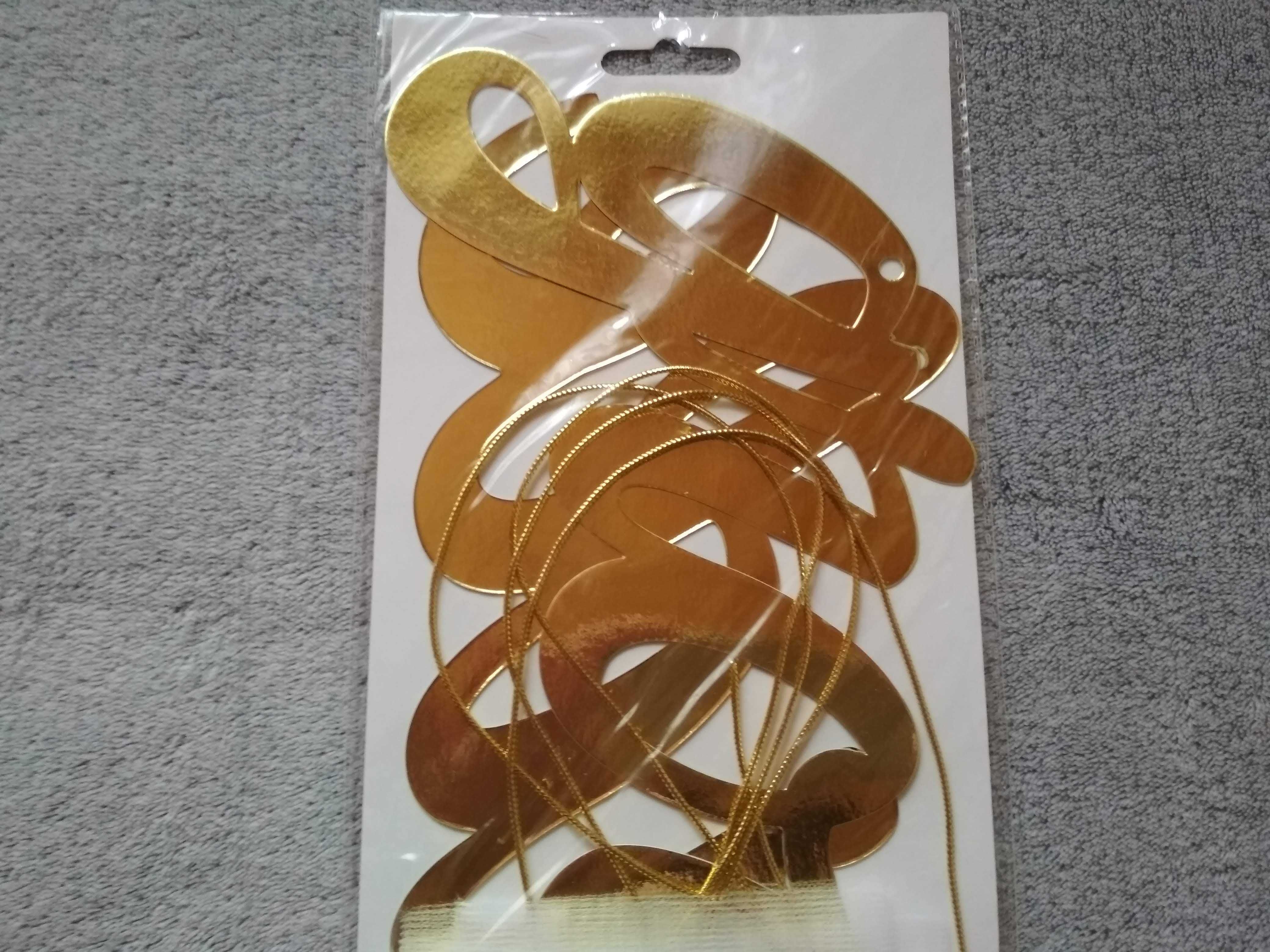 Zawieszki/dekoracja na krzesła BRIDE/GROOM z tiulem (NOWE)