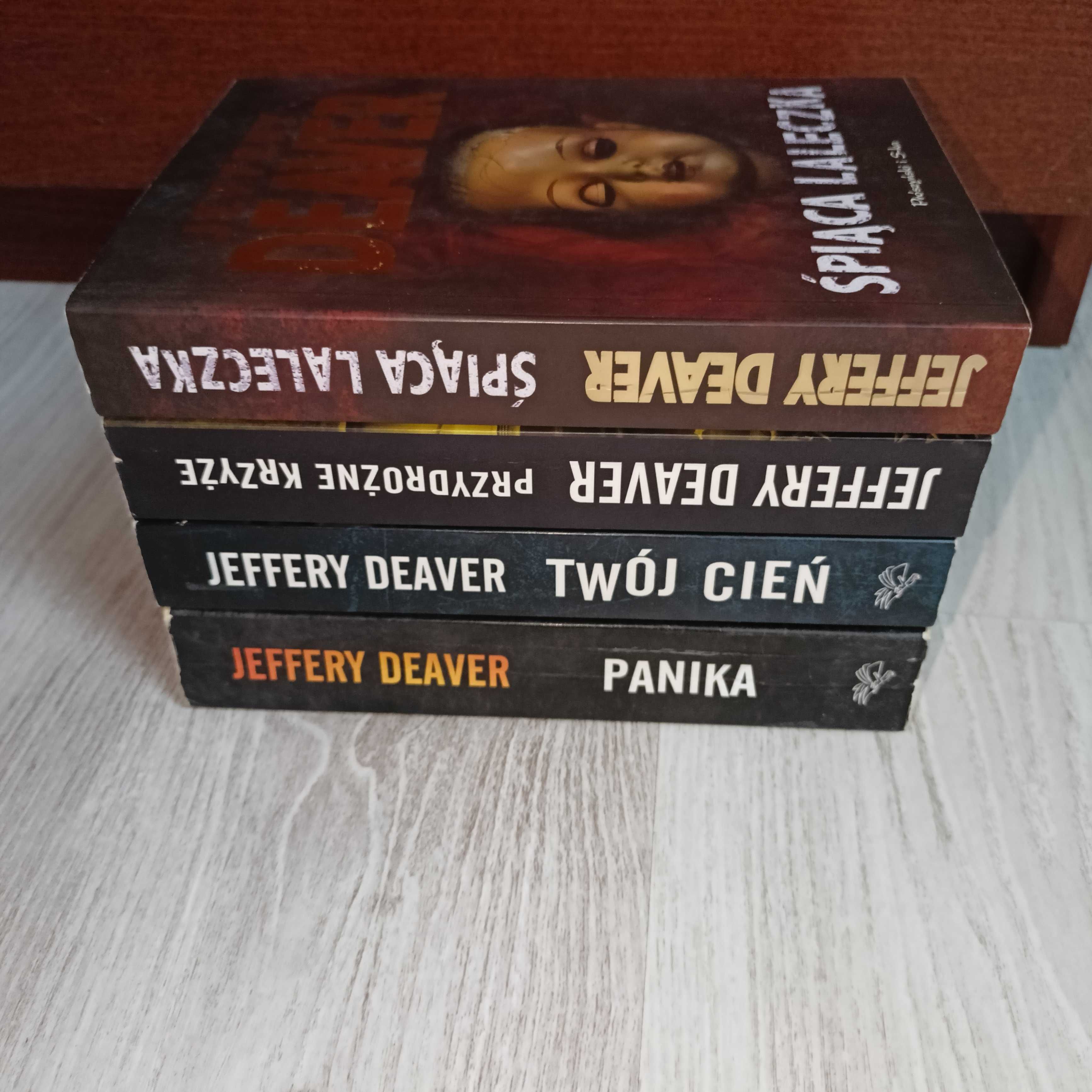 4x Jeffery Deaver Panika Śpiąca laleczka + Przydrożne krzyże Twój cień