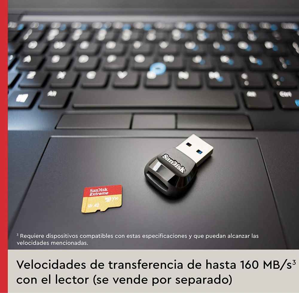 Cartão de memória MicroSD SanDisk Extreme - 32/64/128/256GB (NOVO)