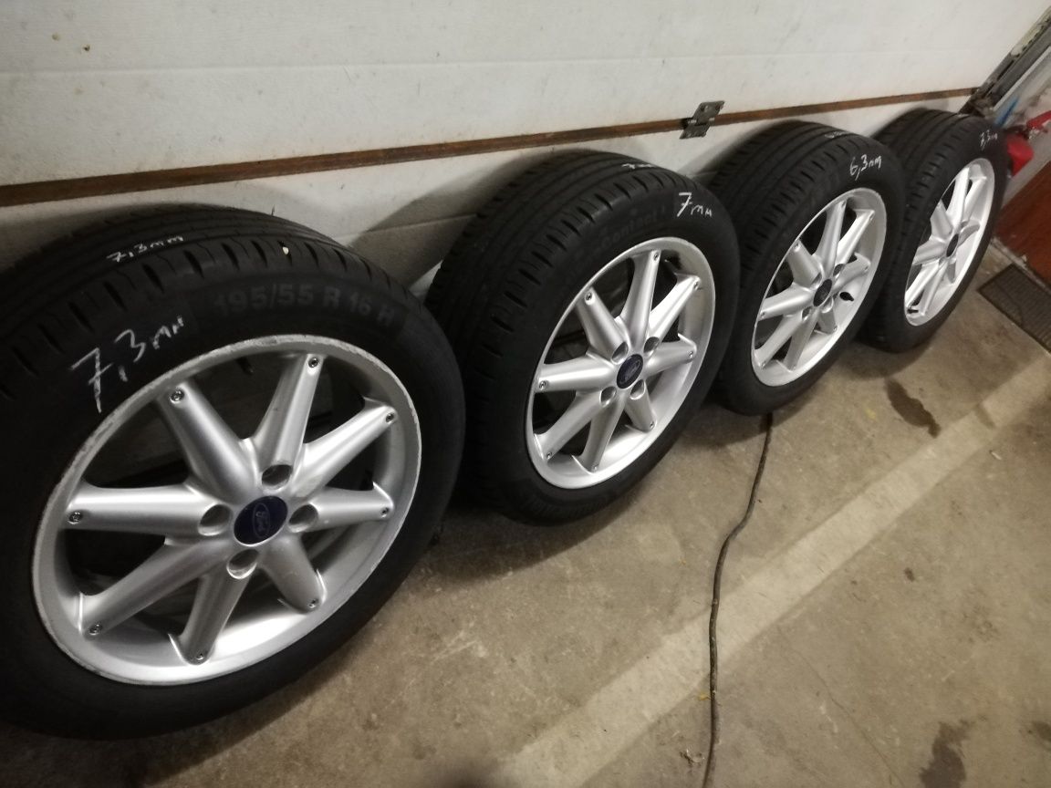 Koła letnie felgi aluminiowe 16 cali 4x108 195/55 R16 Fiesta Fusion