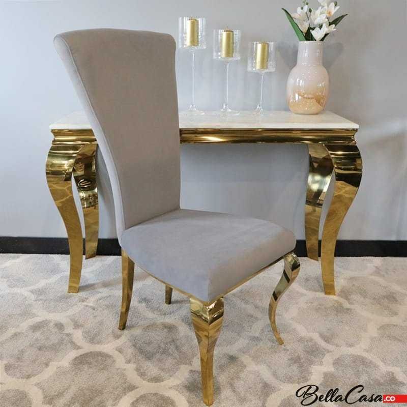 Krzesła glamour Ottavio Złote Gold Tapicerowane RÓŻNE KOLORY