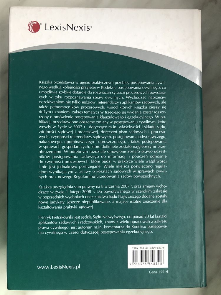 Zarys metodyki pracy sędziego w sprawach cywilnych Henryk Pietrzykowsk