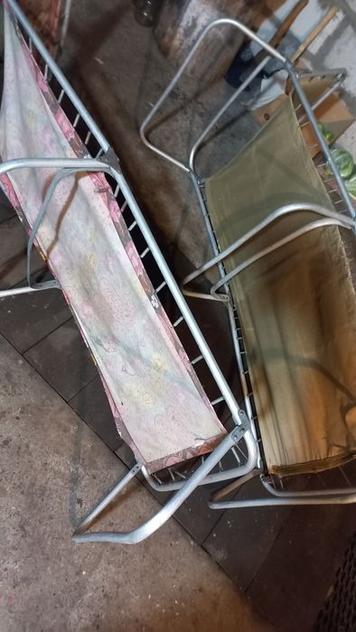 Раскладушки ссср, алюминиевые 2шт.