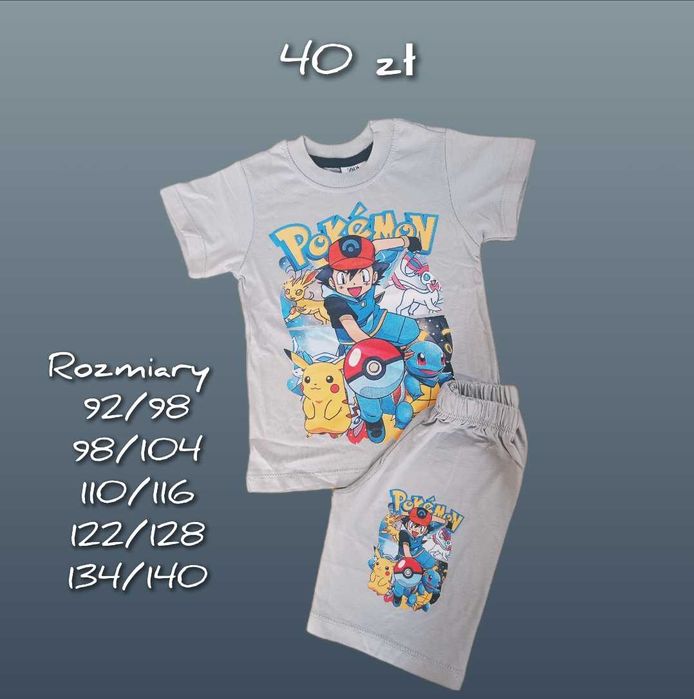 Komplet  pokemon wiosenny 92/98