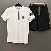 Чоловічий спортивний костюм літній (футболка+шорти) Stone Island