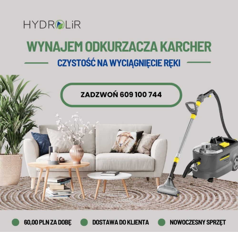 Wynajem odkurzacza pioracego Karcher Puzzi 10/1