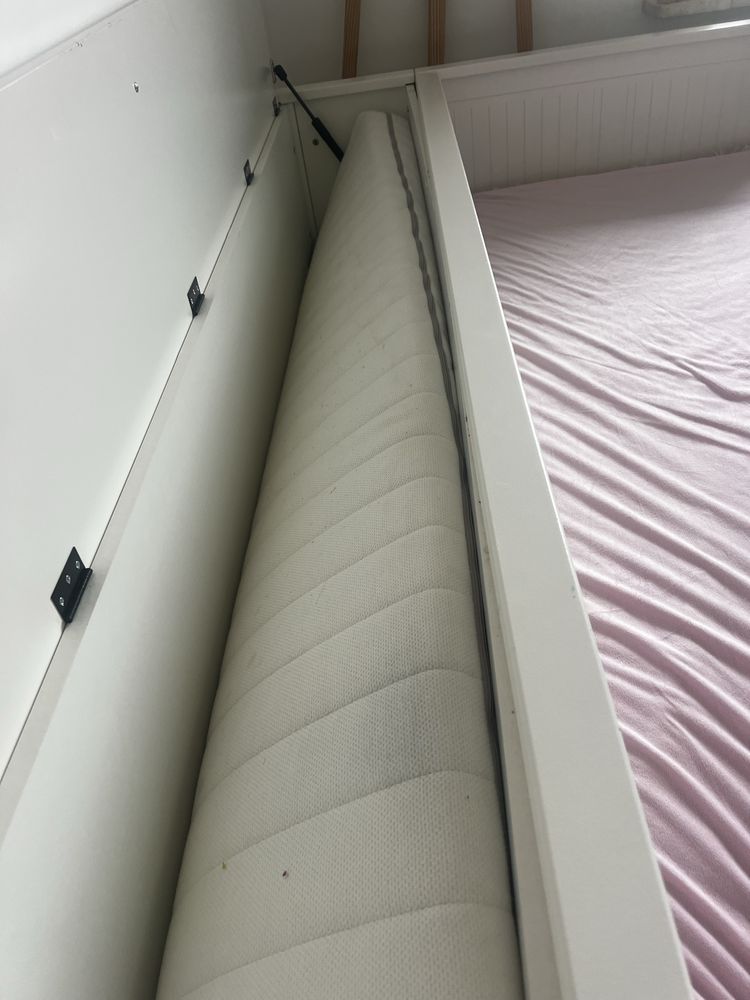 Łóżko IKEA HEMNES+ pojemnik na materac IKEA HEMNES