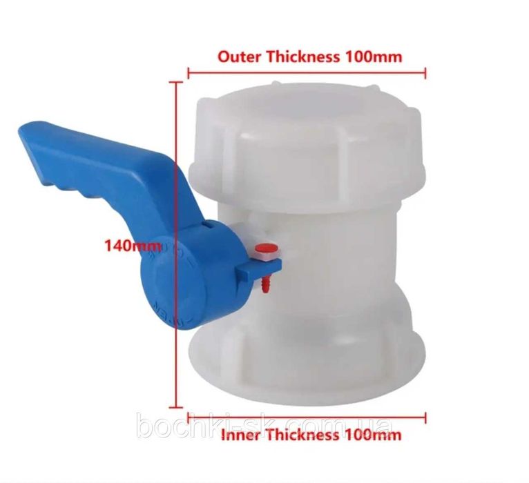 Перехідники з кранами для Єврокубів (комплектуючі, запчастини, крани)