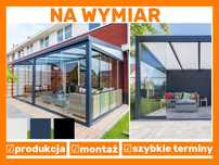 Pergola Tarasowa Ogrodowa Aluminiowa Wiata Altana Szkło/Poliwęglan 4x3