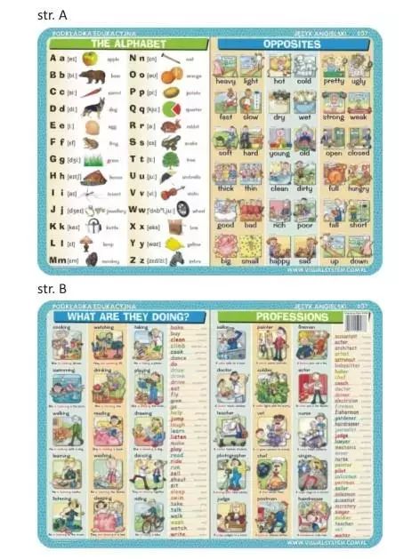 Podkładka edu. 037 - The alphabet, opposites... Visual System