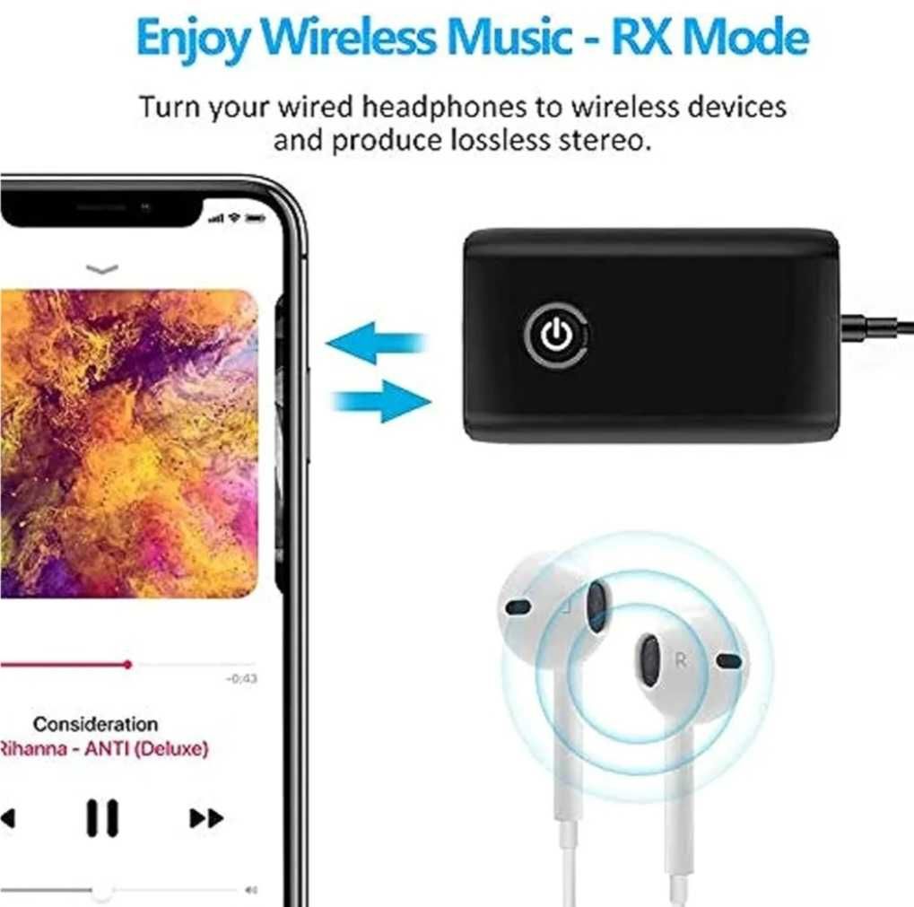 Bezprzewodowy adapter audio Bluetooth 3,5 mm 2w1 TX RX 10metrów B10S