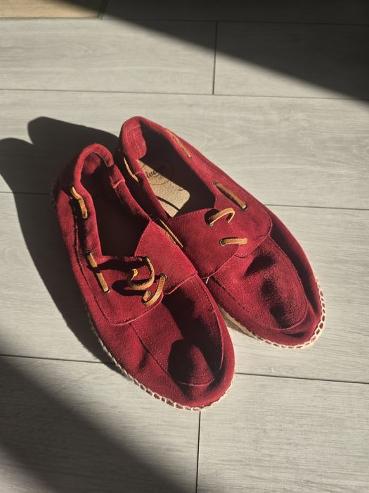 Мокасини червоні, чоловічі, 44 розмір,  Ivora handmade