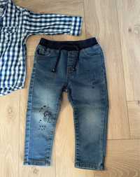 Spodnie jeansy 5.10.15 chłopięce r 92 jak nowe