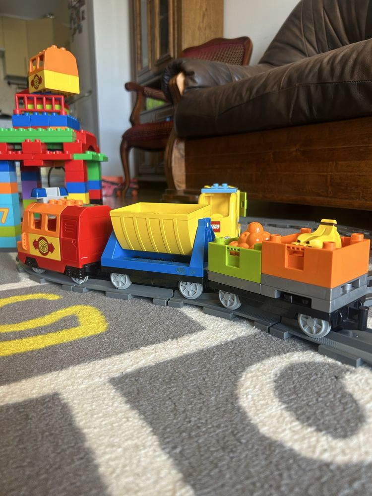 Lego duplo pociag zestaw 10508, klocki, samochodziki
