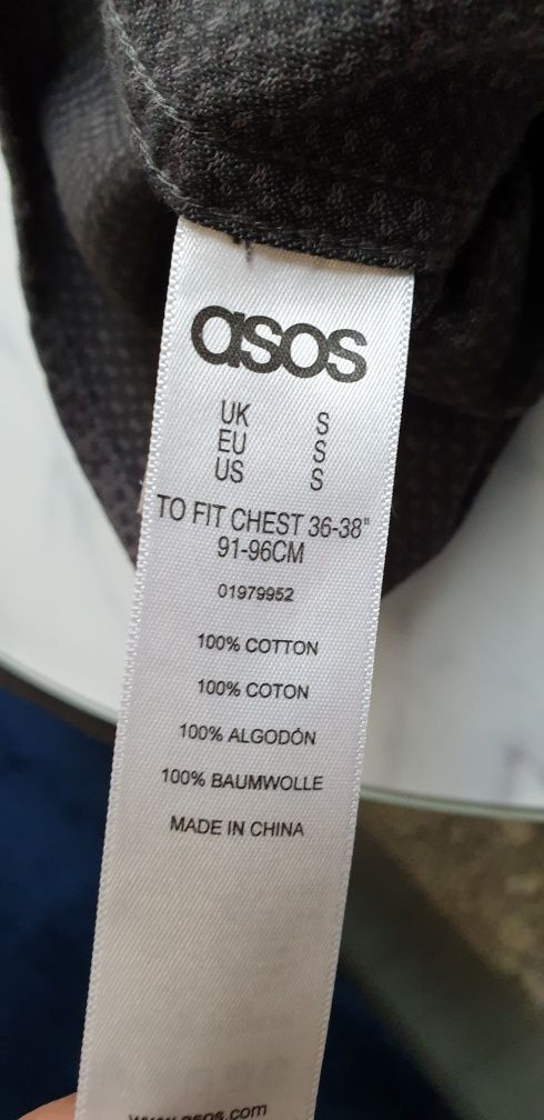 Asos koszula z kołnierzykiem bawełniana roz. S